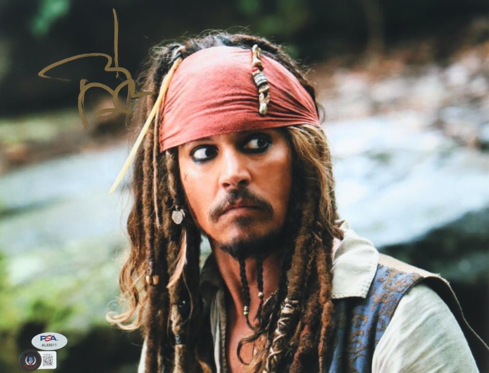 Johnny Depp Signed "Pirates of the Caribbean" 11x14 Photo (Beckett & PSA)