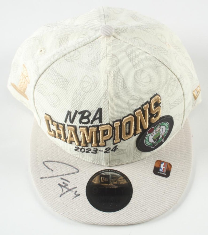 Jrue Holiday Signed Celtics 23-24 NBA Champions Adjustable Hat (JSA) JSA Witnessed