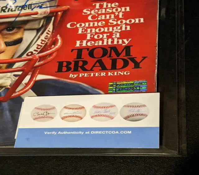A Tom Brady Autographed sports illustrated magazine with COA