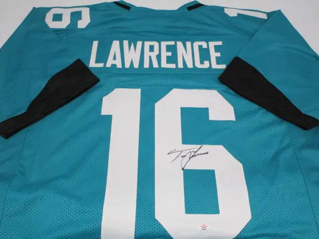 A Trevor Lawrence of the Jacksonville Jaguars signed autographed football jersey PAAS COA 85372