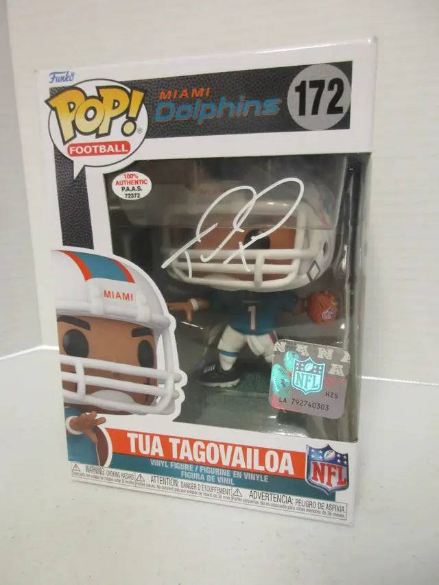 A Tua Tagovailoa of the Miami Dolphins signed autographed Funko Pop Figure PAAS COA 372