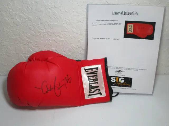 William Joppy Autographed Boxing Glove Sig Auctions LOA