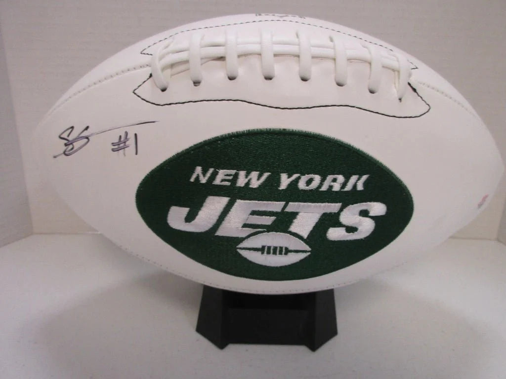 Sauce Gardner of the NY Jets signed autographed logo football PAAS COA 737
