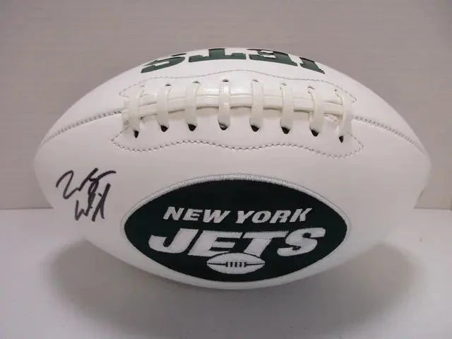 Zach Wilson of the NY Jets signed autographed logo football PAAS COA COA 581