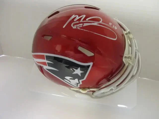 Mac Jones of the New England Patriots signed autographed mini football helmet PAAS COA 816