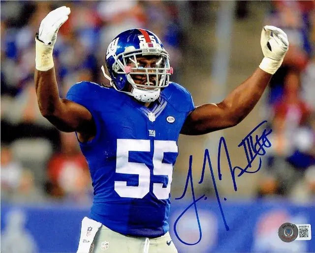 J.T. Thomas New York Giants Autographed 8x10 Photo Beckett Holo