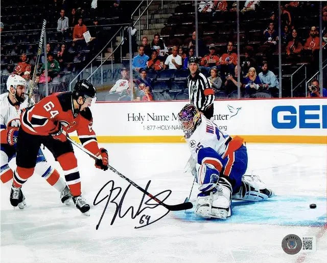 Joseph Blandisi New Jersey Devils Autographed 8x10 Photo Beckett Holo