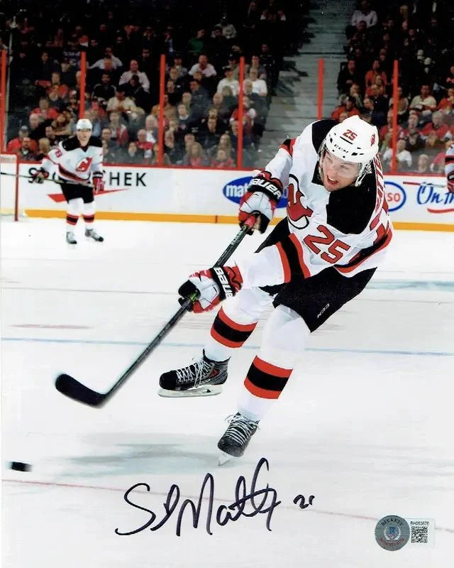 Stefan Matteau New Jersey Devils Autographed 8x10 Photo Beckett Holo