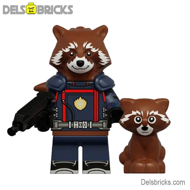Rocket Raccoon Guardians of the Galaxy lego Minifigures Custom Toys