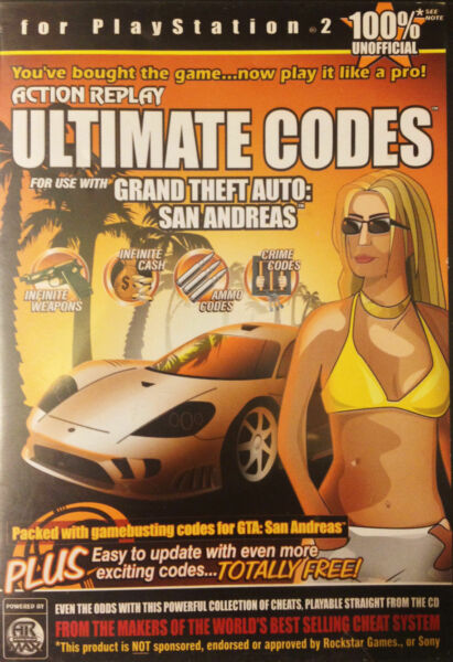 Action Replay Ultimate Codes: Grand Theft Auto: San Andreas (Playstation 2)