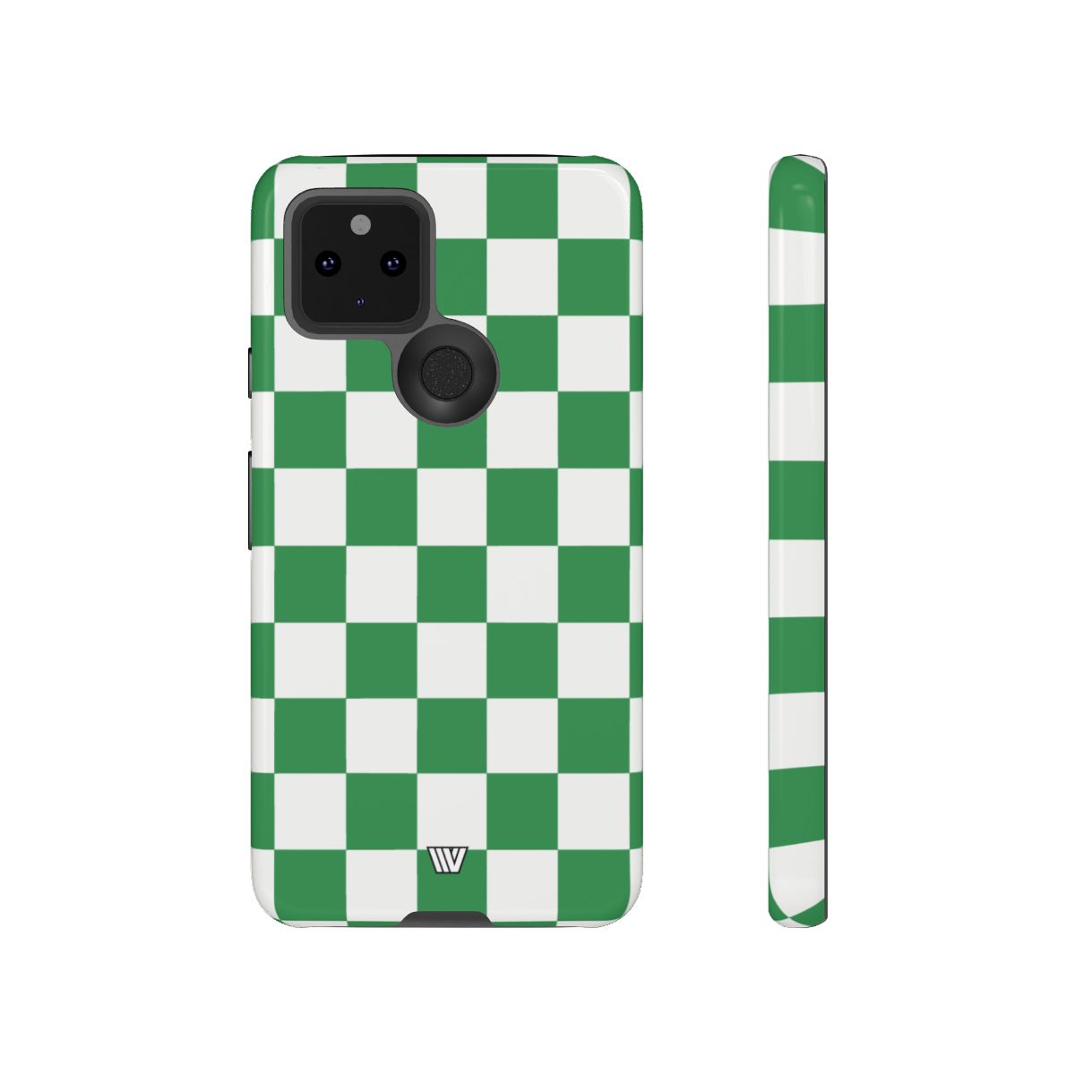 GREEN WHITE CHECKERBOARD | Tough Phone Case