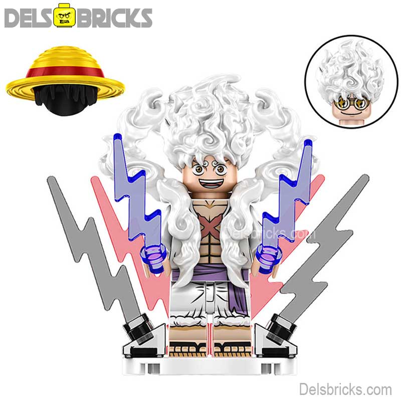 Monkey D Luffy Nika Sun God Gear 5 from One Piece Lego Anime Minifigures