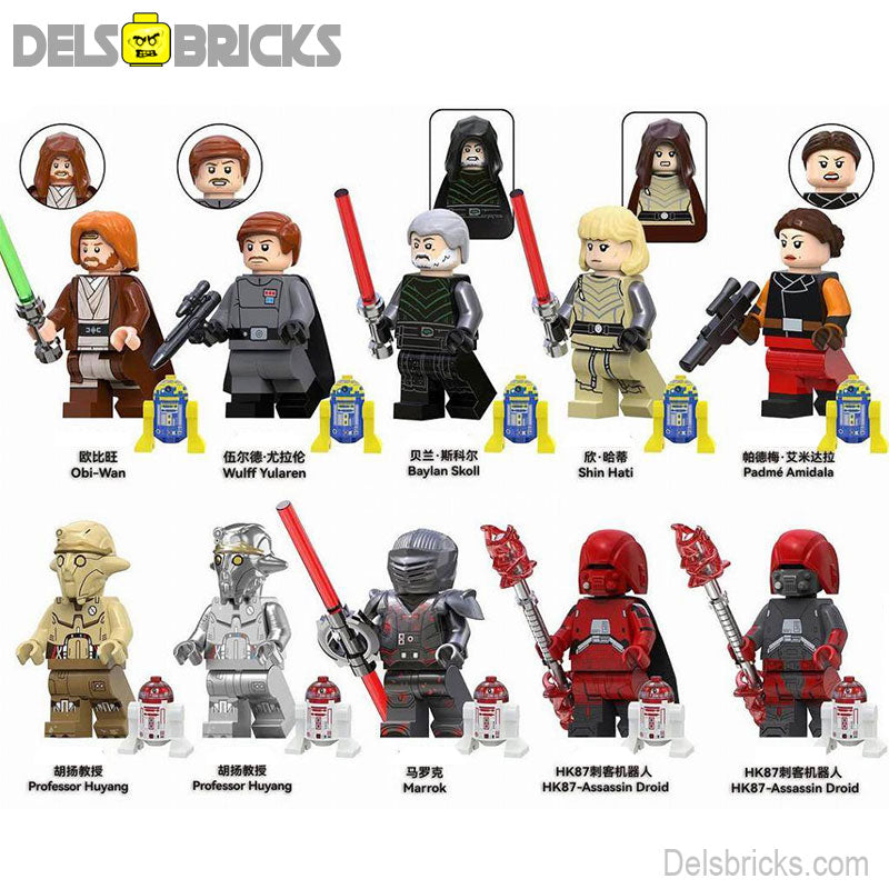 Obi Wan Kenobi & Ahsoka Set of 10 | Lego Minifigures Custom Toys