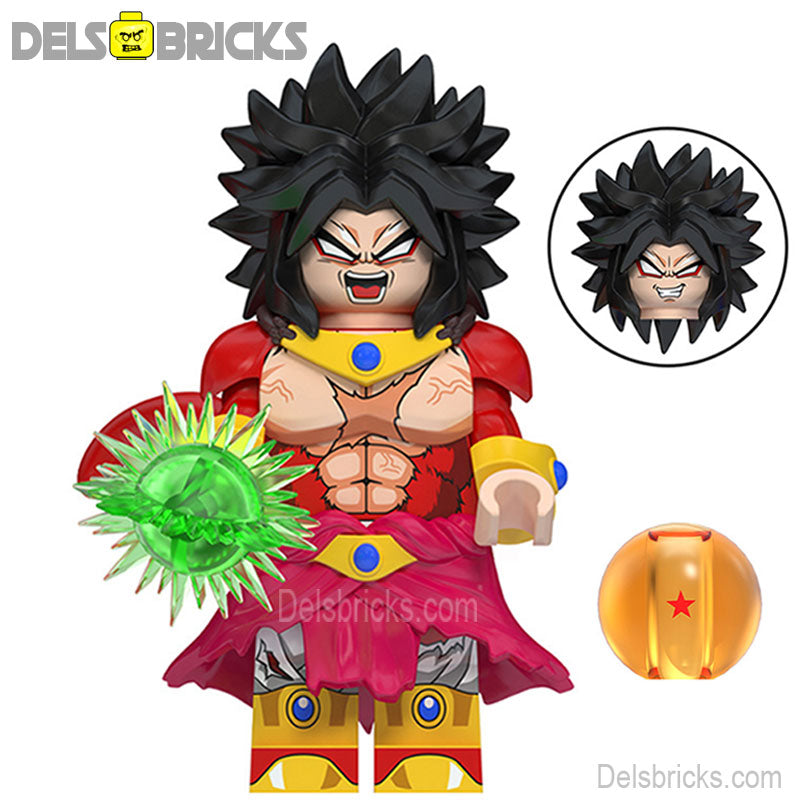 Broly Dragon Ball Z Best Lego Minifigures Custom Anime Toys Black Hair