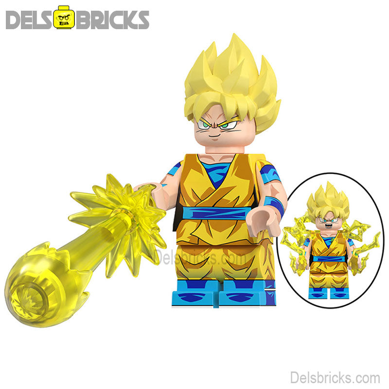 Son Goku Dragon Ball Z Super Lego Minifigures Best Custom Anime Toys Yellow
