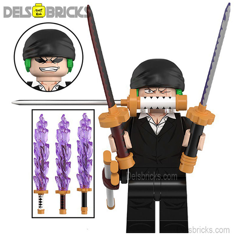 Roronoa Zoro Suit Outfit ONE PIECE Anime Lego Minifigures custom toys