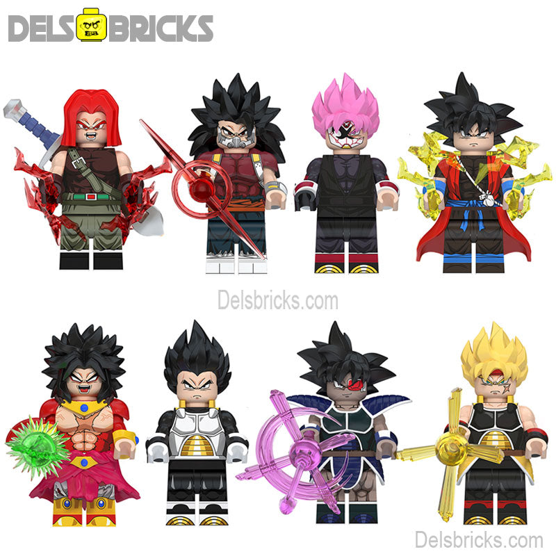 Dragon Ball Z Super set of 8 Lego Minifigures Custom Anime Toys 2