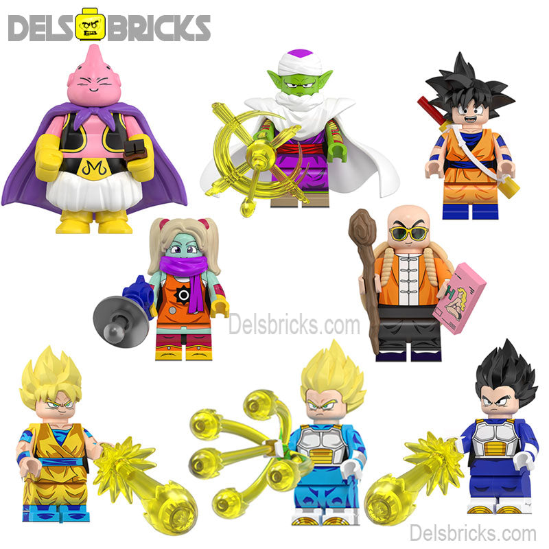 Dragon Ball Z Super set of 8 Lego Minifigures Custom Anime Toys 1