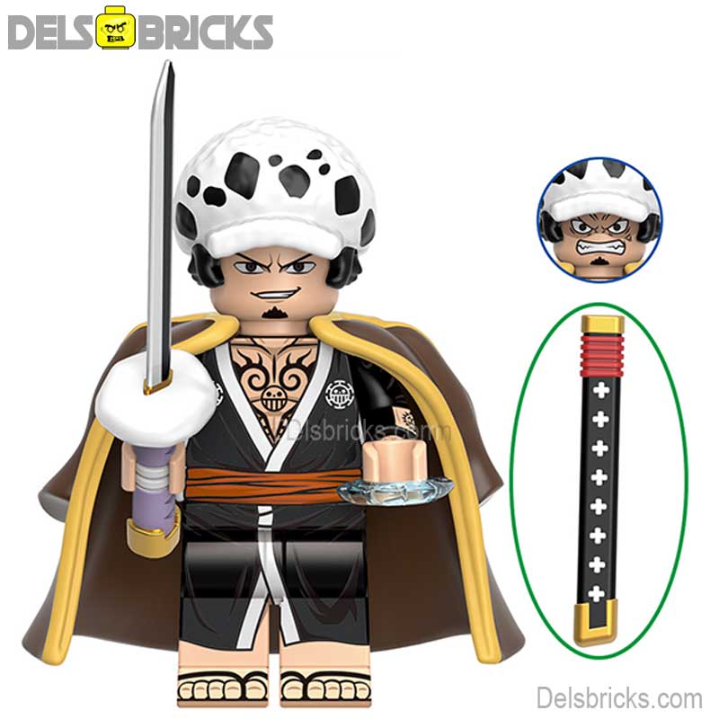 Trafalgar D Law from ONE PIECE Anime Lego Minifigures custom toys NEW2