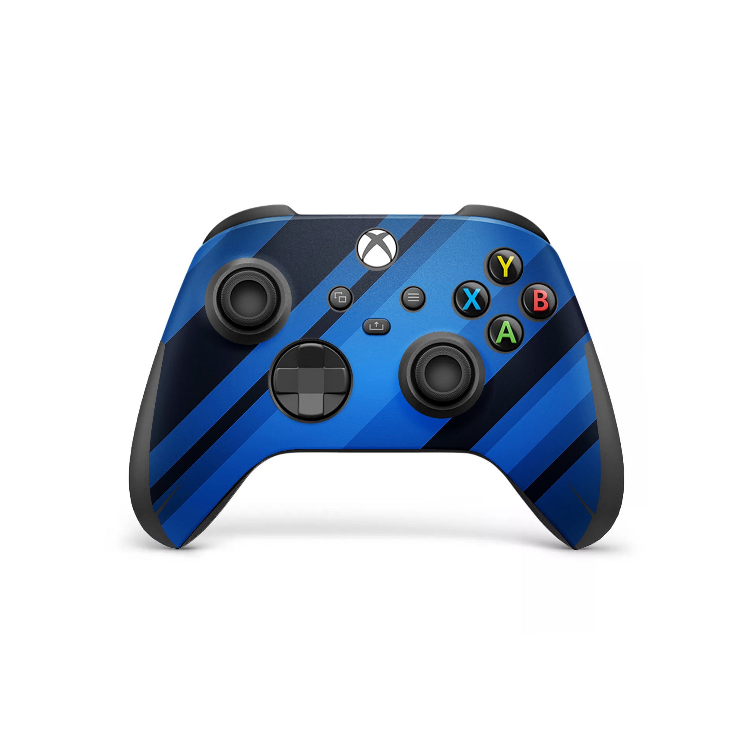 A video game skin featuring a Blue Streaks design for the Xbox Wireless Controller.