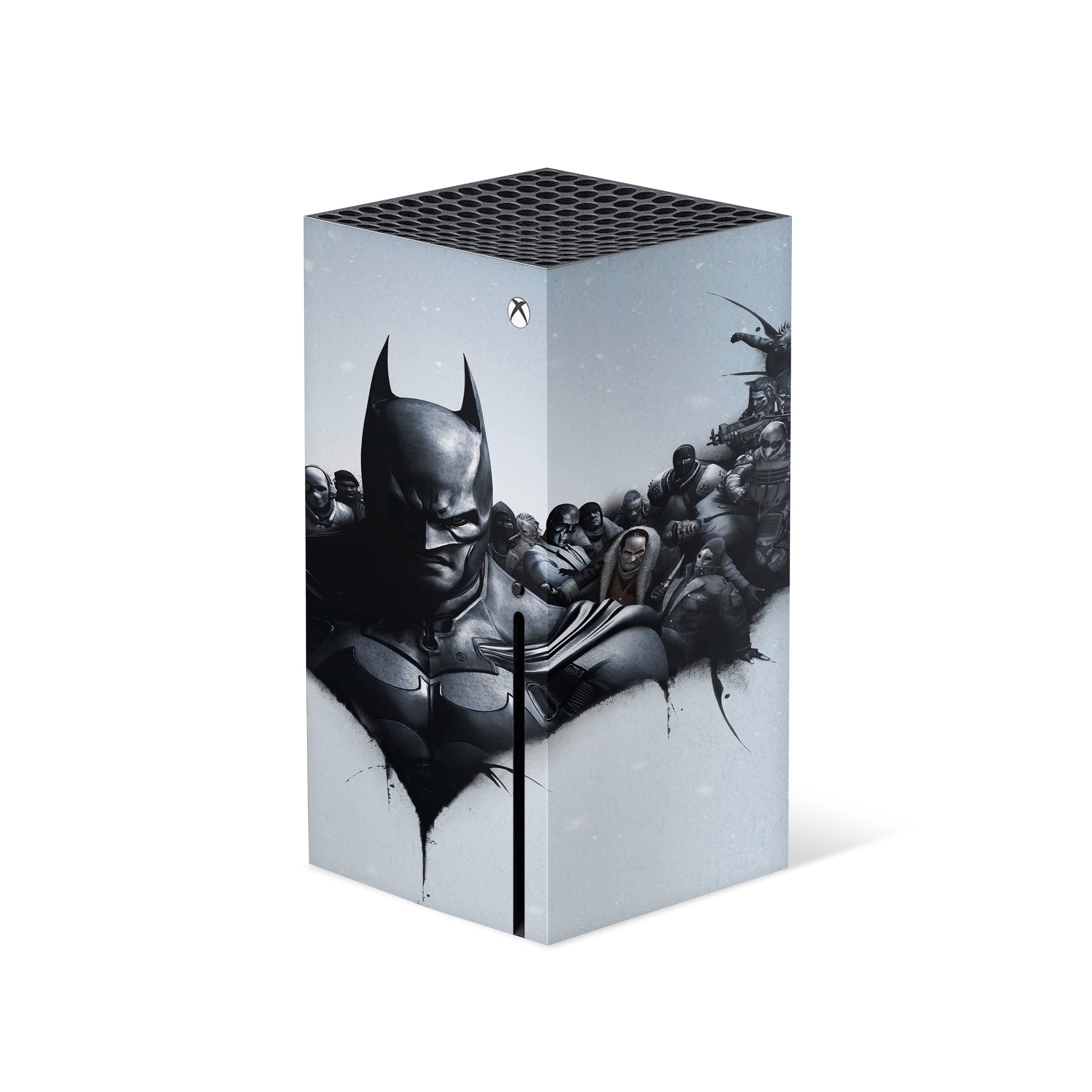 A video game skin featuring a DC Batman design for the Xbox Series X.