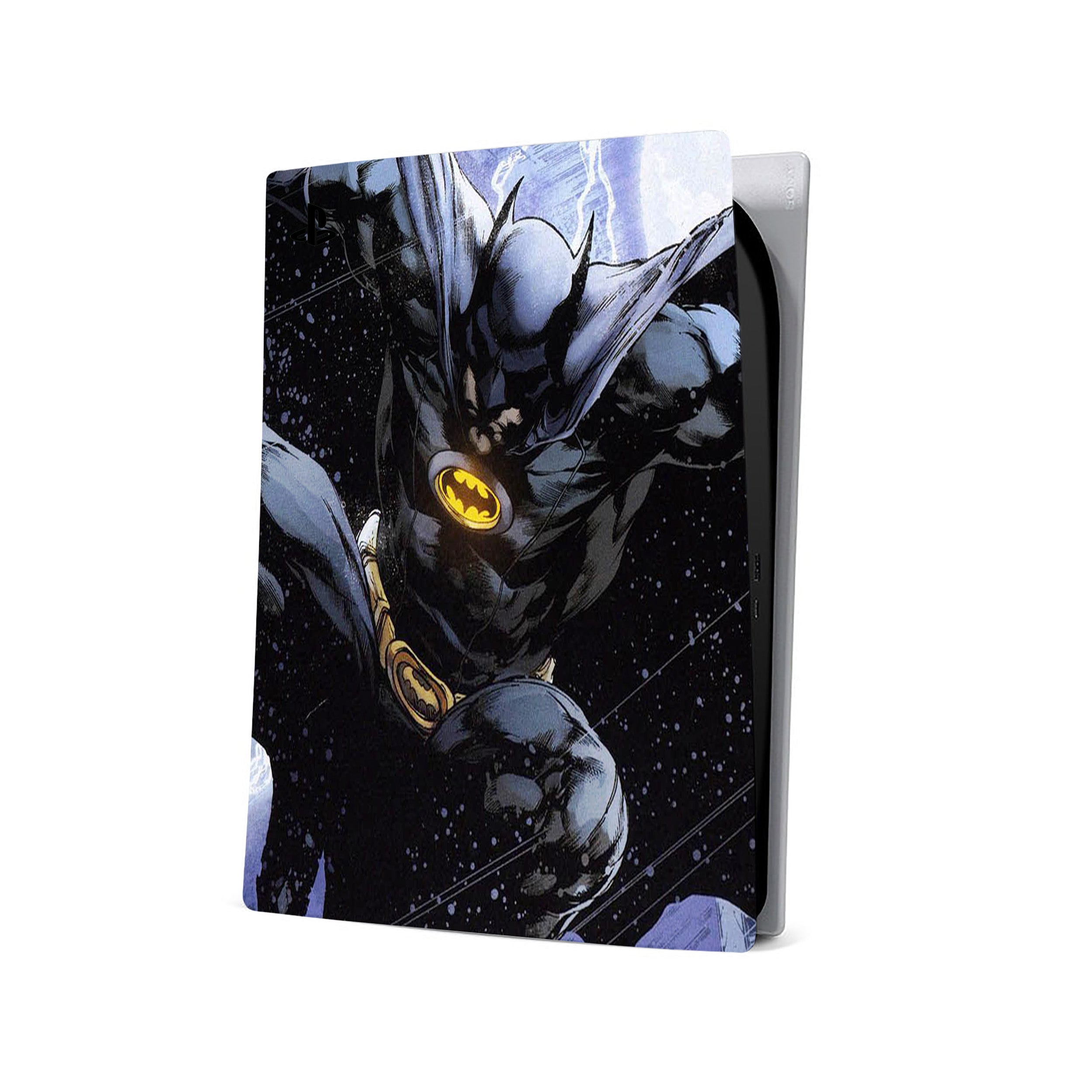 A video game skin featuring a DC Batman design for the PS5.