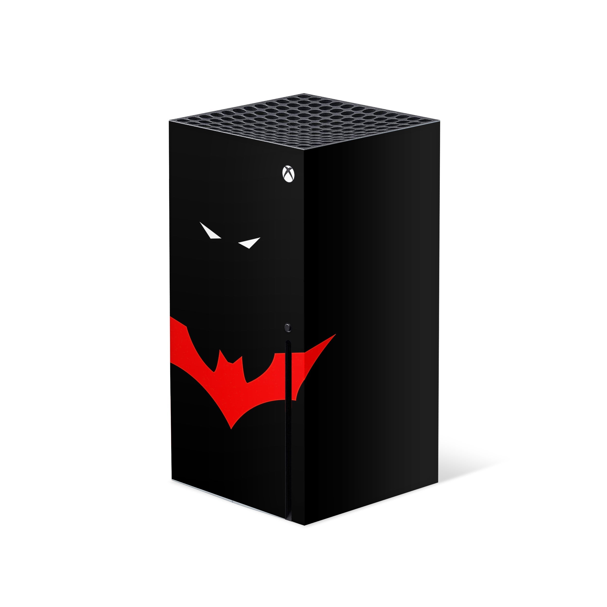 A video game skin featuring a DC Batman design for the Xbox Series X.