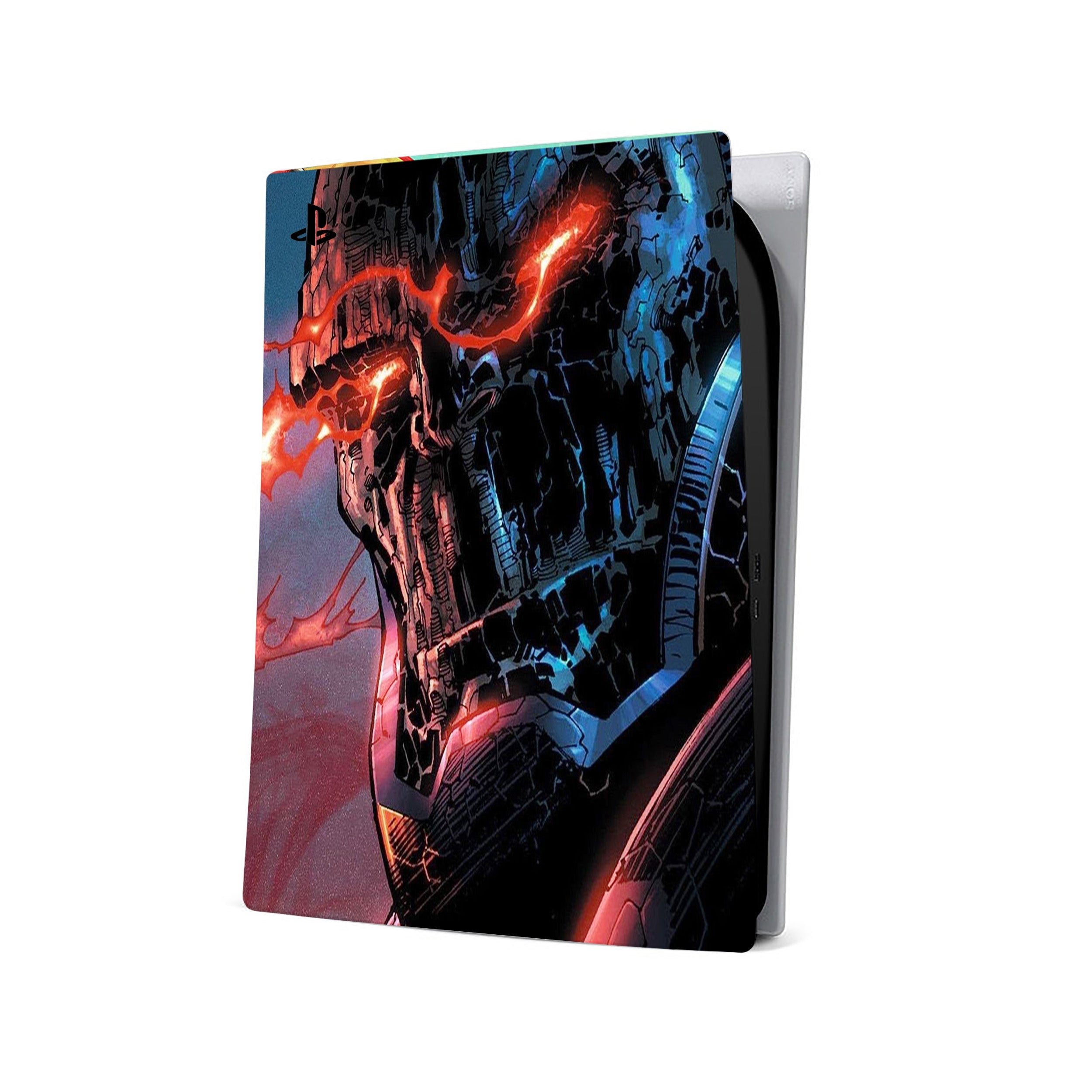 A video game skin featuring a DC Darkseid design for the PS5.
