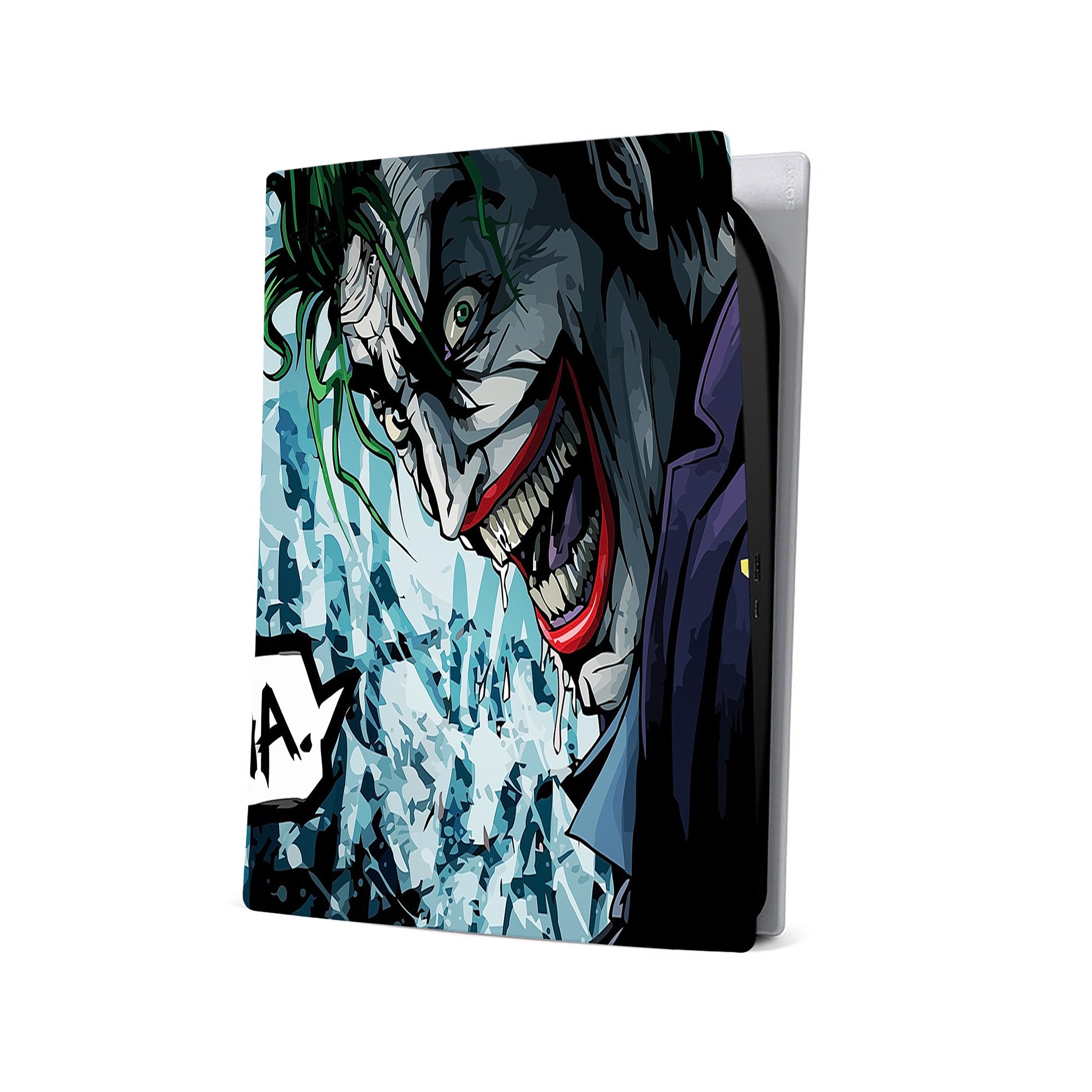 A video game skin featuring a DC Joker design for the PS5.