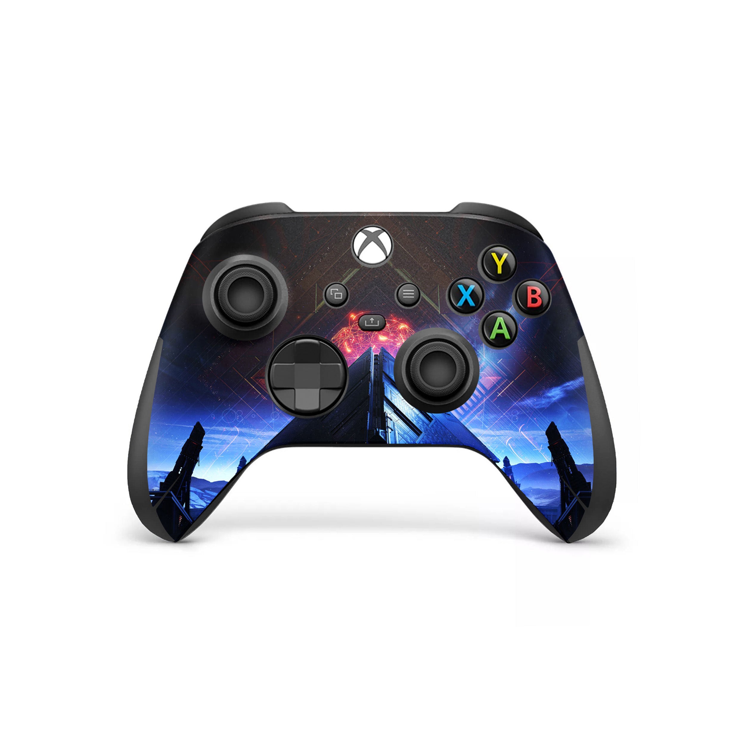 A video game skin featuring a Destiny 2 design for the Xbox Wireless Controller.