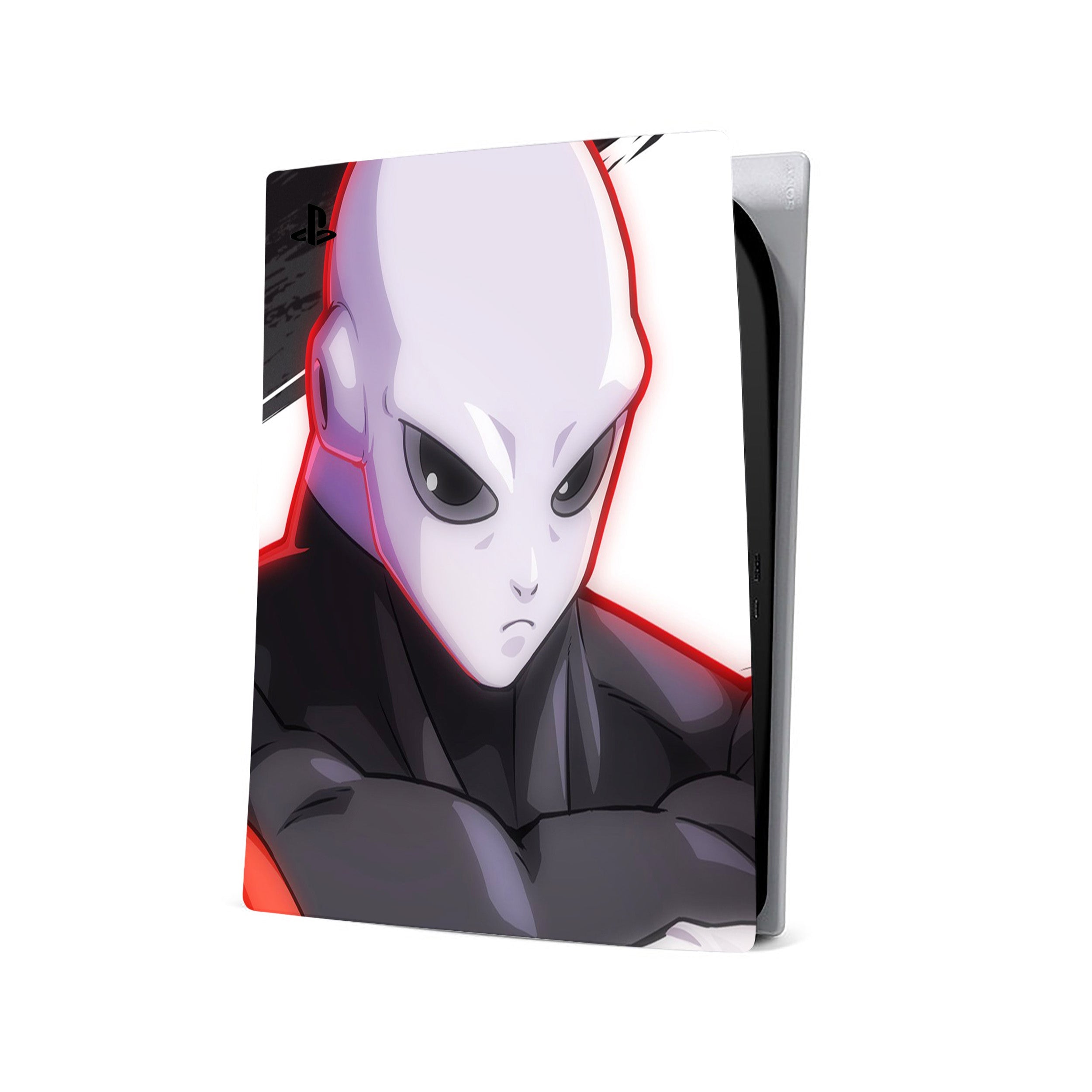 A video game skin featuring a Dragon Ball Fighterz Jiren design for the PS5.