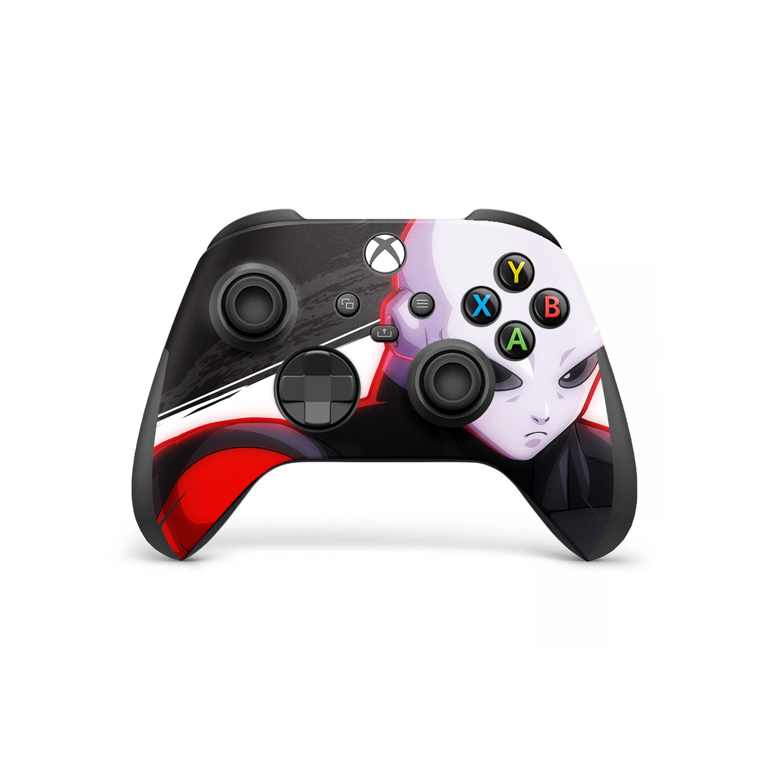 A video game skin featuring a Dragon Ball Fighterz Jiren design for the Xbox Wireless Controller.