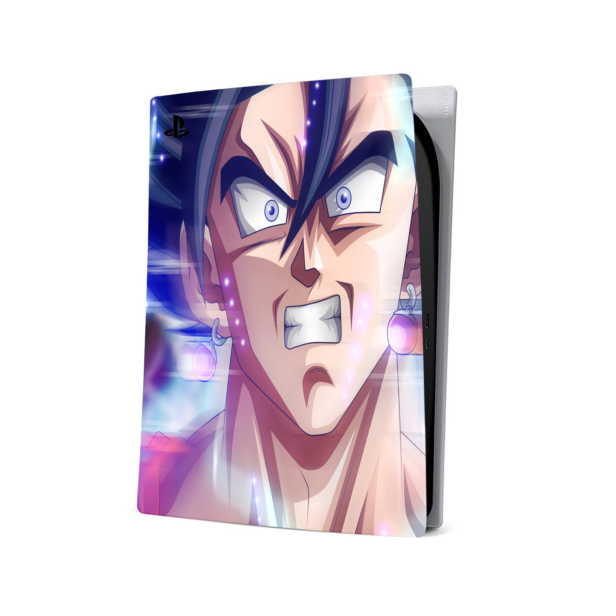 A video game skin featuring a Dragon Ball Fighterz Vegito design for the PS5.
