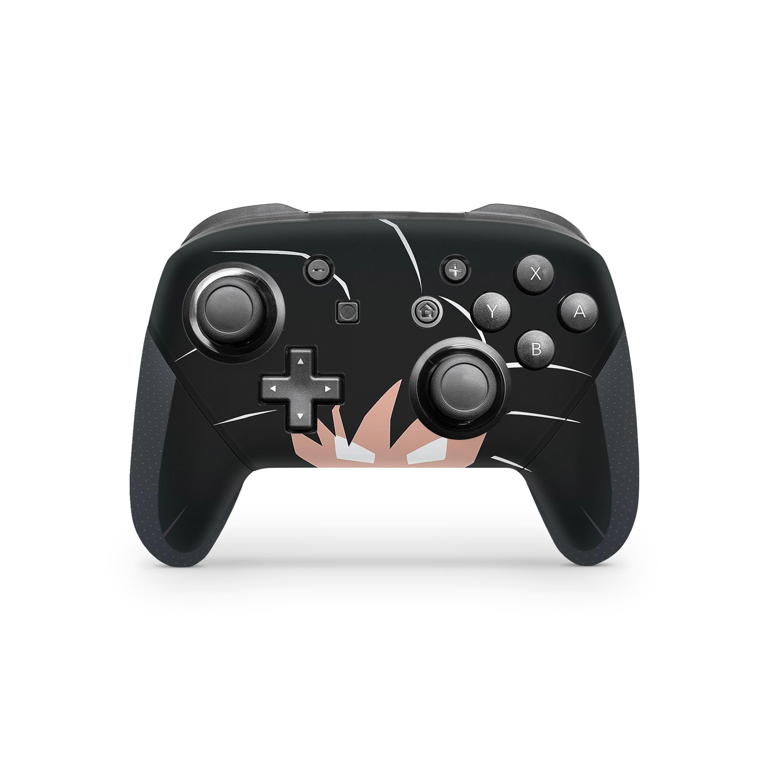 A video game skin featuring a Dragon Ball Z Black Goku design for the Switch Pro Controller.