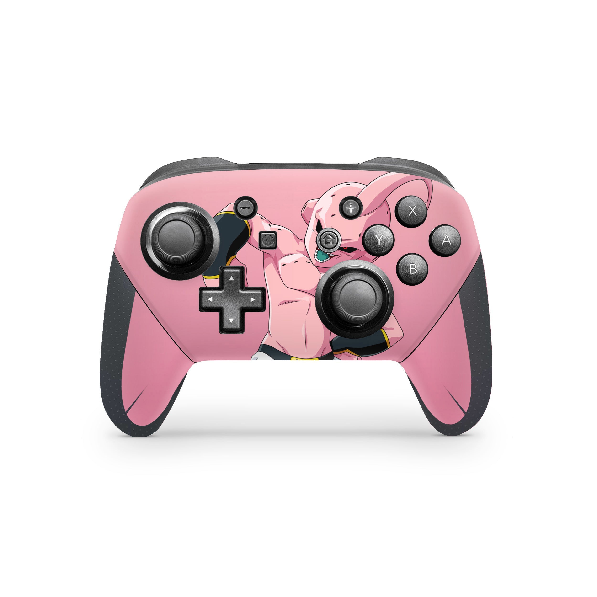 A video game skin featuring a Dragon Ball Z Kid Buu design for the Switch Pro Controller.