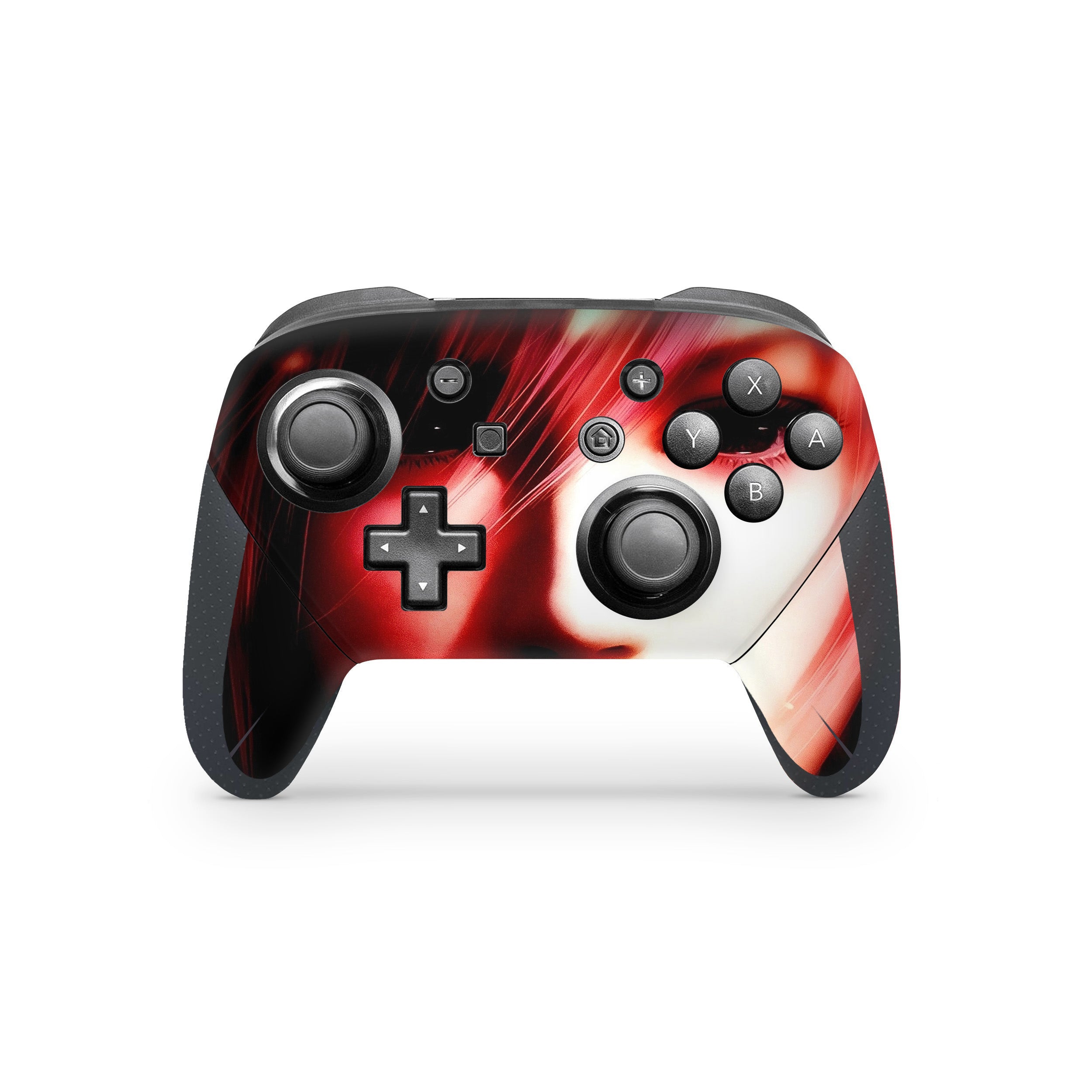 A video game skin featuring a Final Fantasy 13 Lightning design for the Switch Pro Controller.