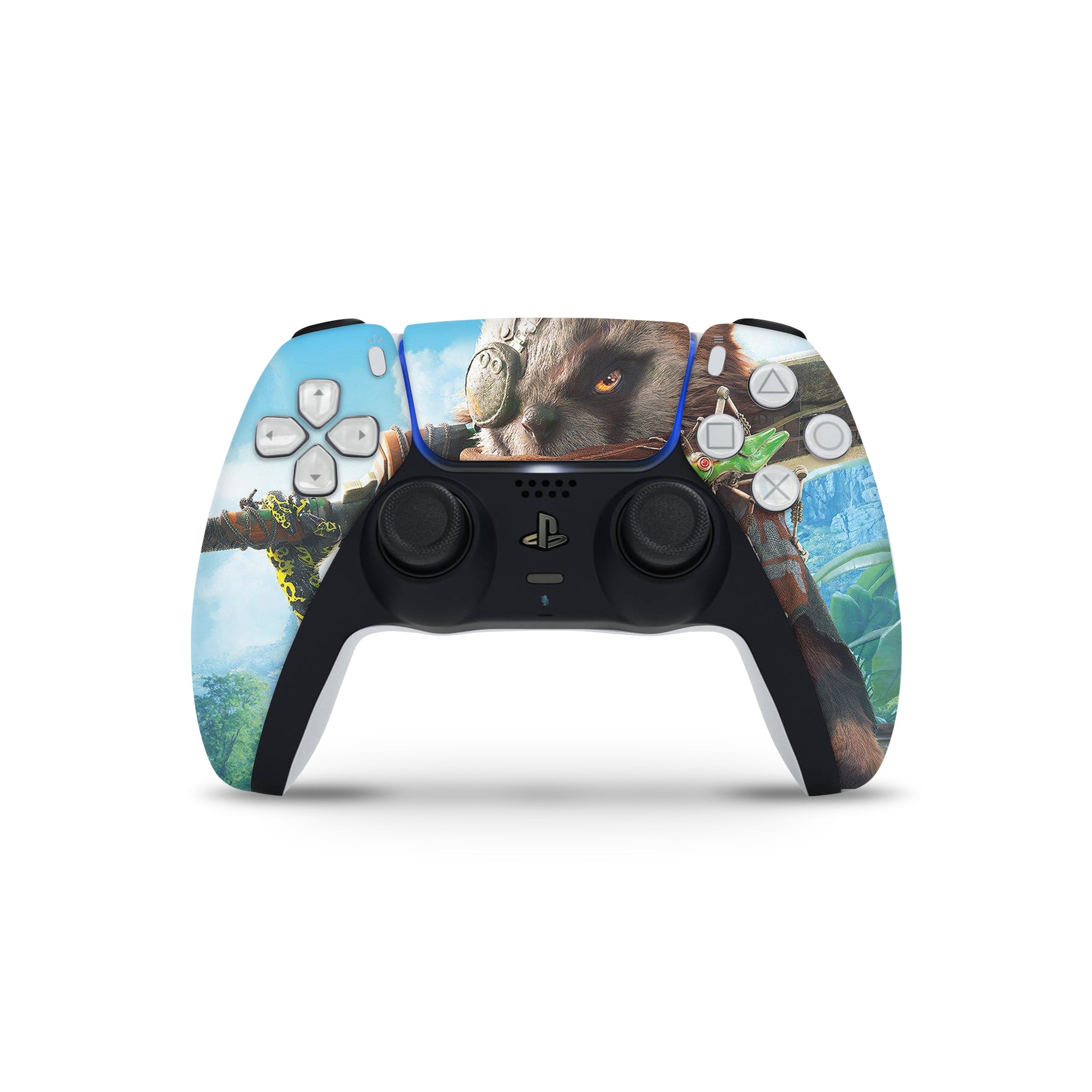 A video game skin featuring a Biomutant design for the PS5 DualSense Controller.