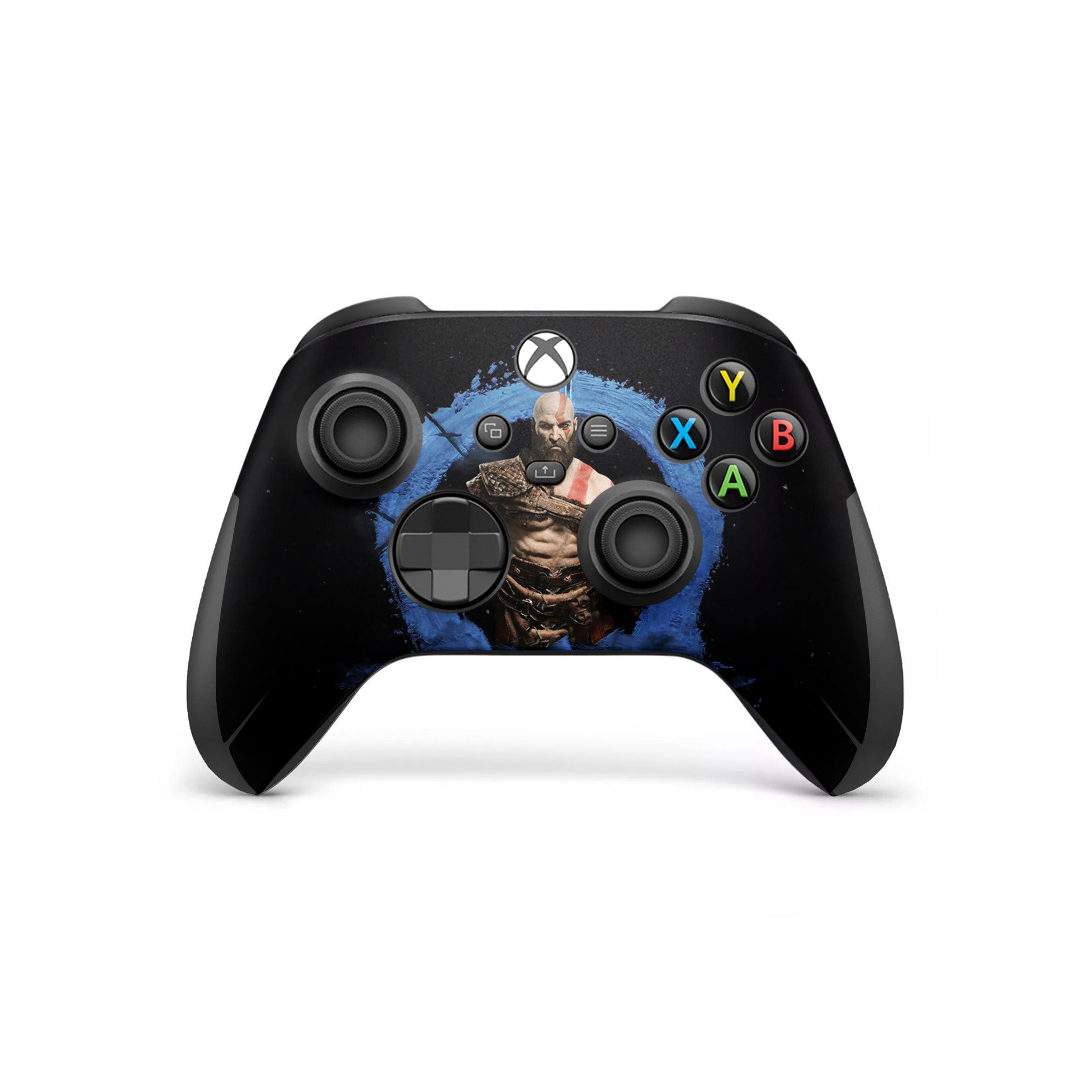 A video game skin featuring a God Of War Ragnarok design for the Xbox Wireless Controller.