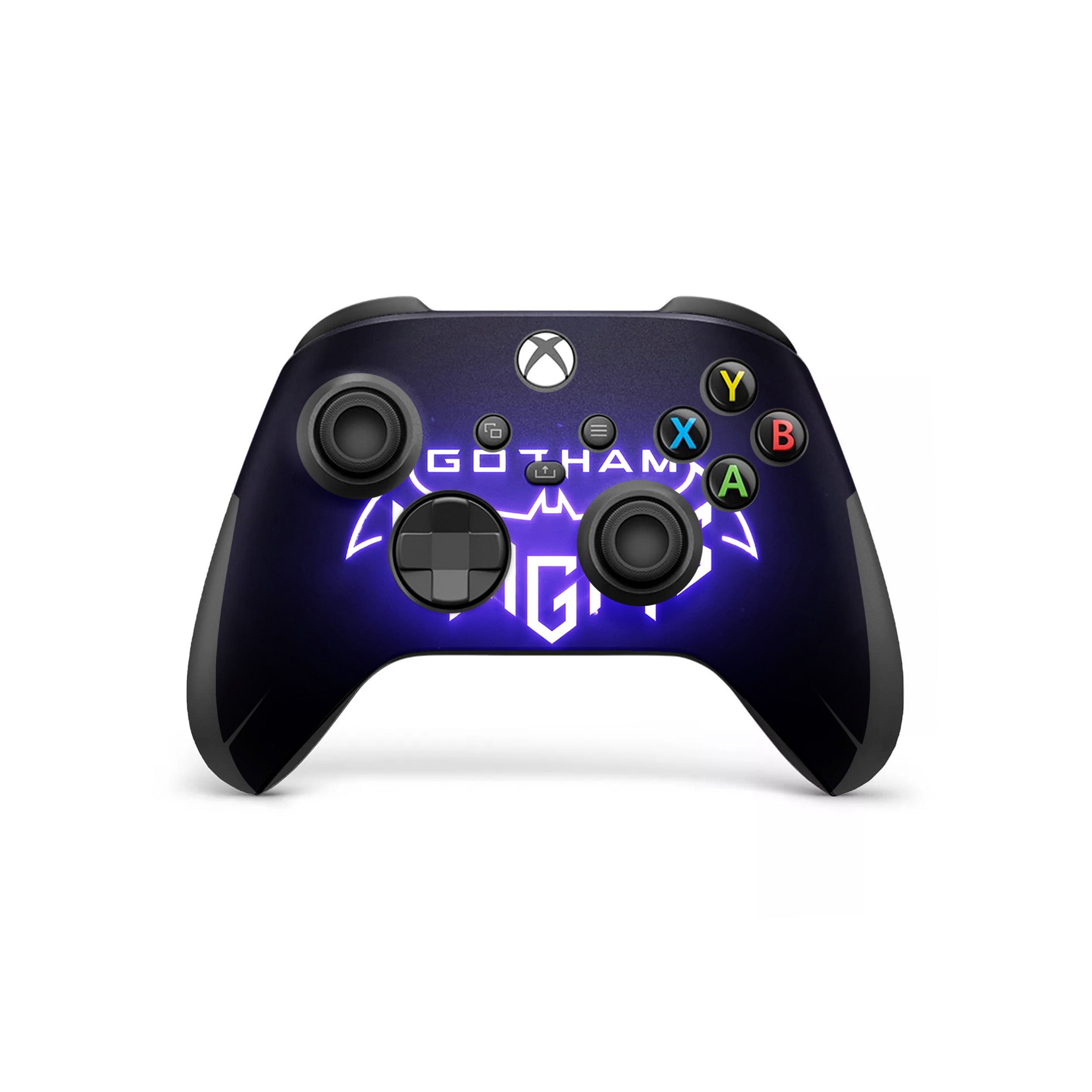 A video game skin featuring a DC Comics Gotham Knights design for the Xbox Wireless Controller.