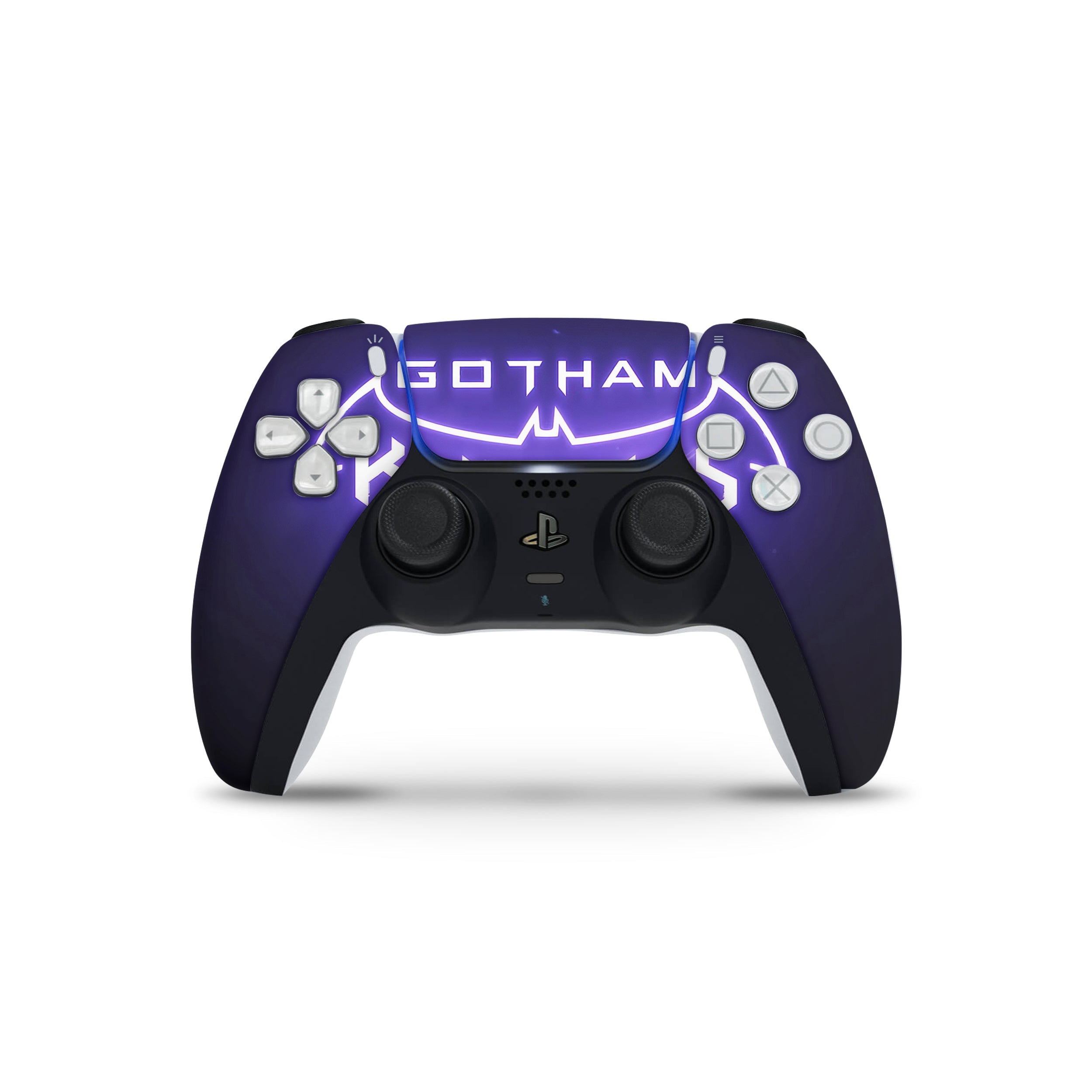 A video game skin featuring a DC Comics Gotham Knights design for the PS5 DualSense Controller.