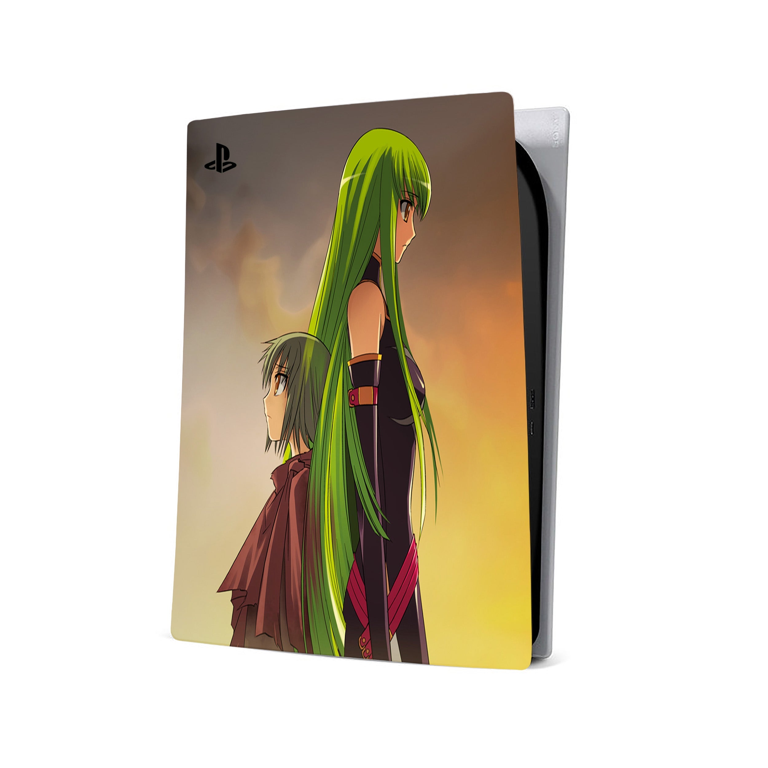 A video game skin featuring a Code Geass CC design for the PS5.