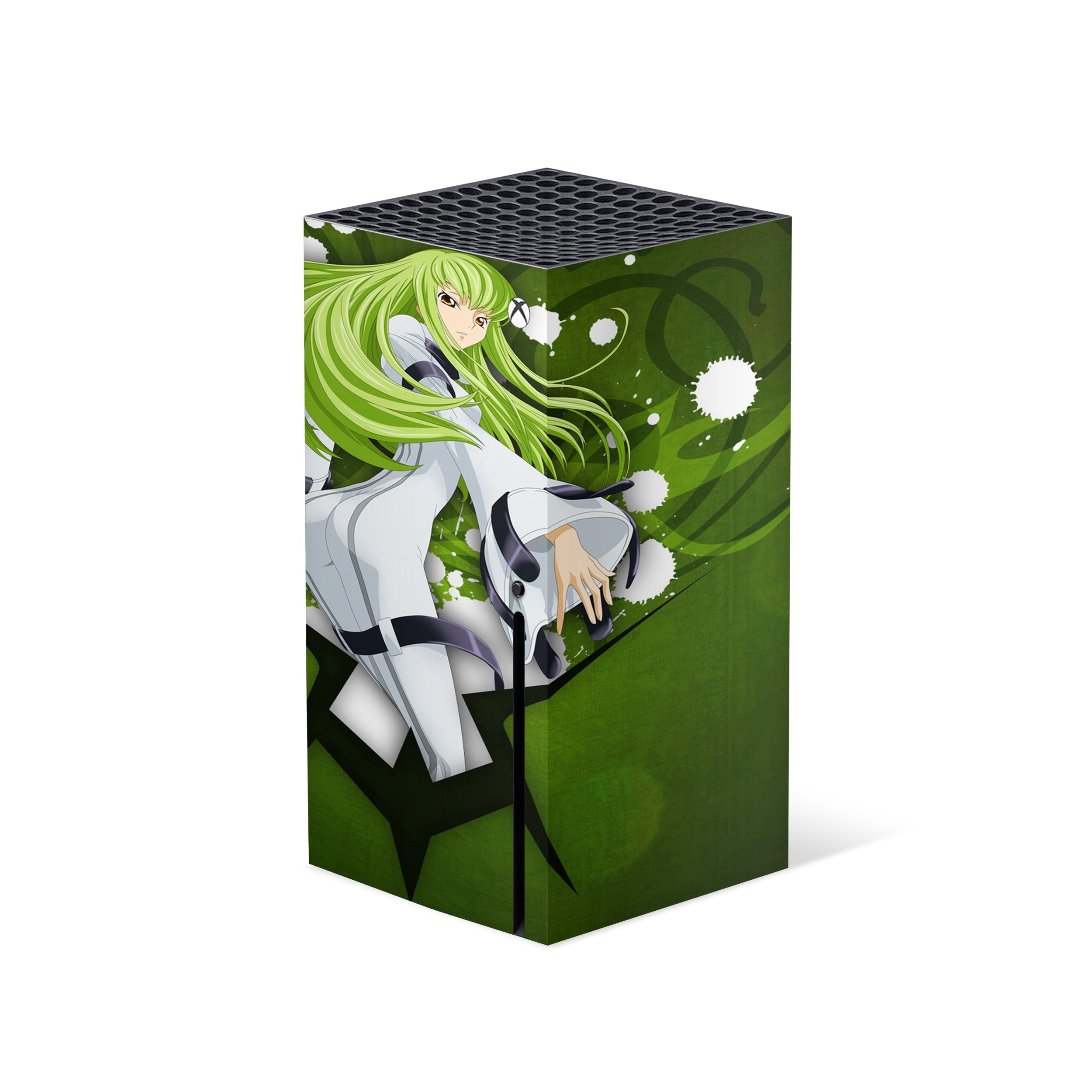 A video game skin featuring a Code Geass CC design for the Xbox Series X.