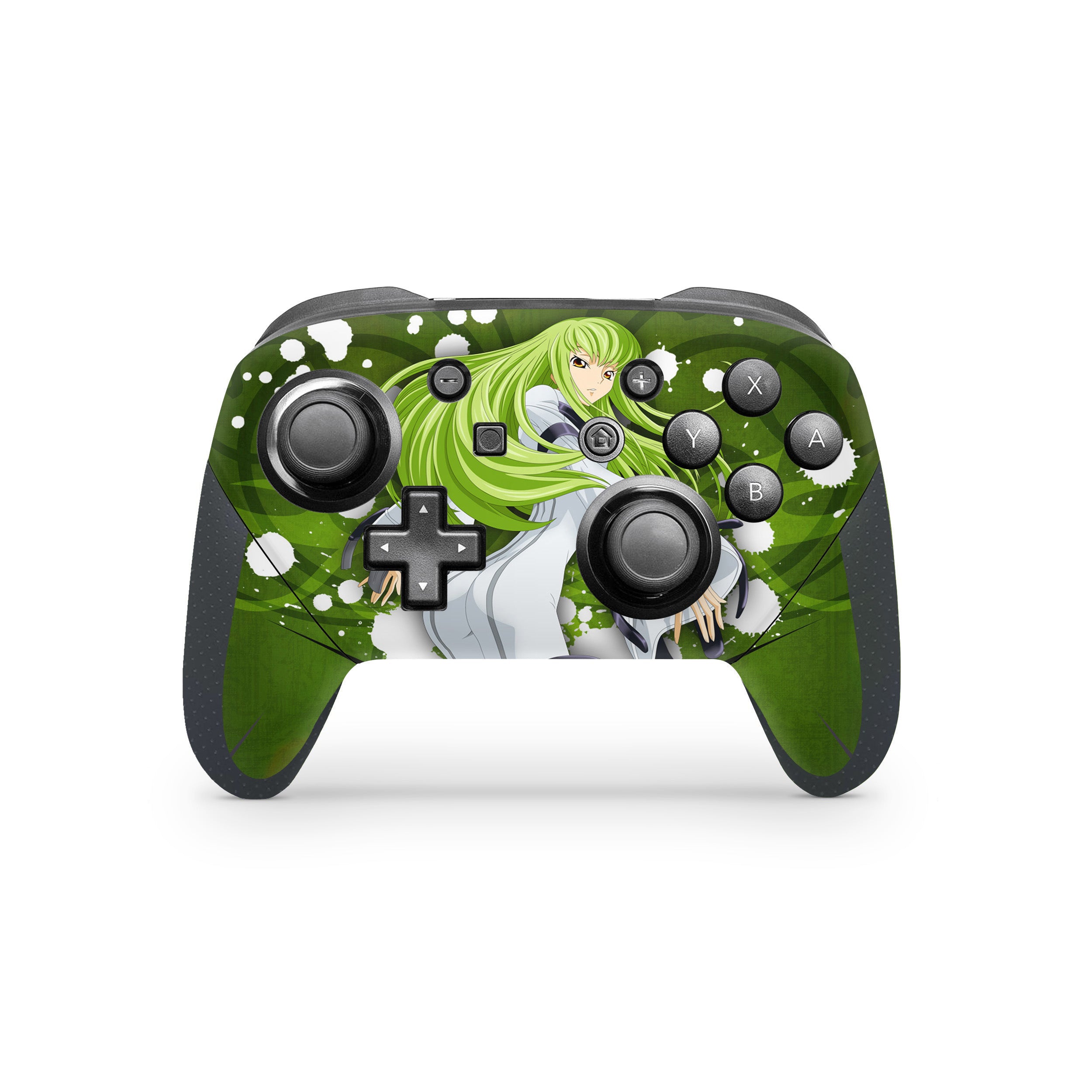A video game skin featuring a Code Geass CC design for the Switch Pro Controller.