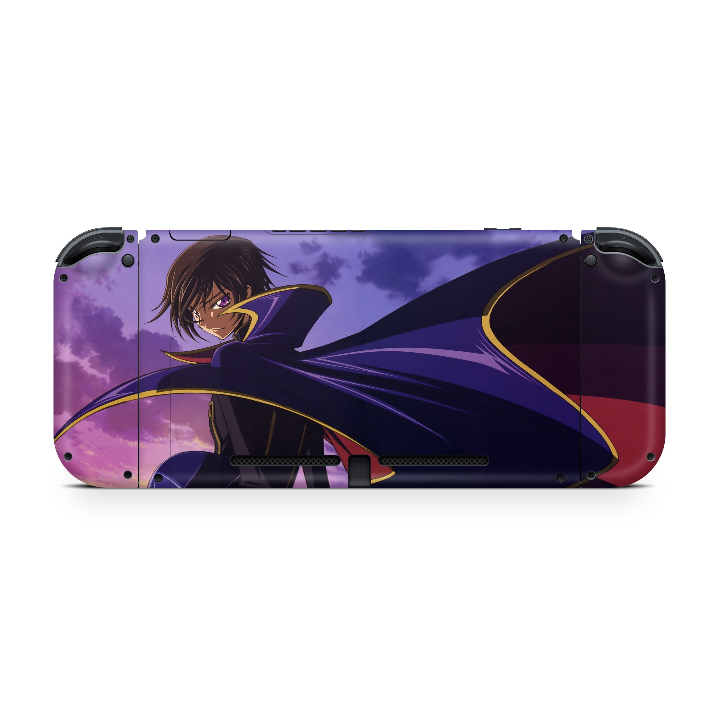 A video game skin featuring a Code Geass Lelouch Lamperoug design for the Nintendo Switch.