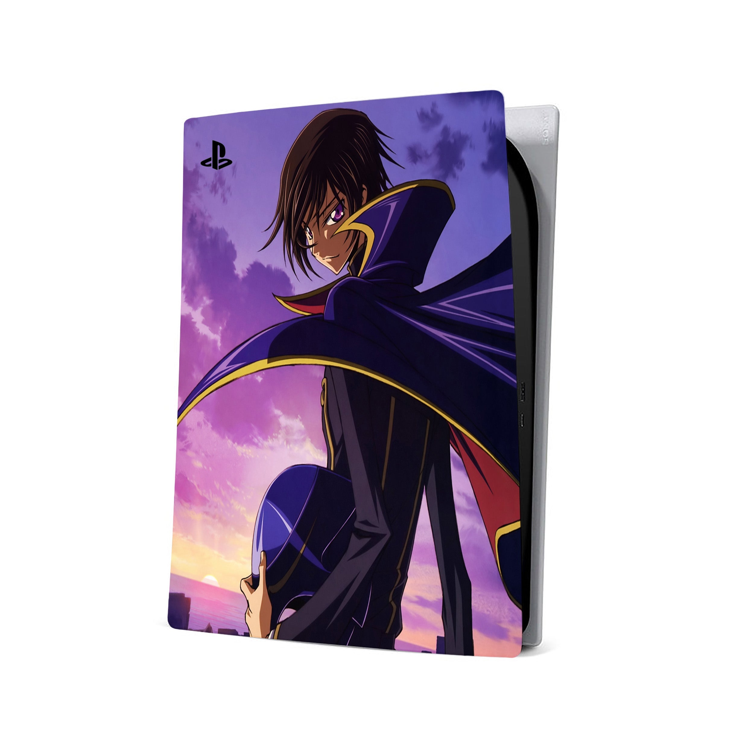 A video game skin featuring a Code Geass Lelouch Lamperoug design for the PS5.