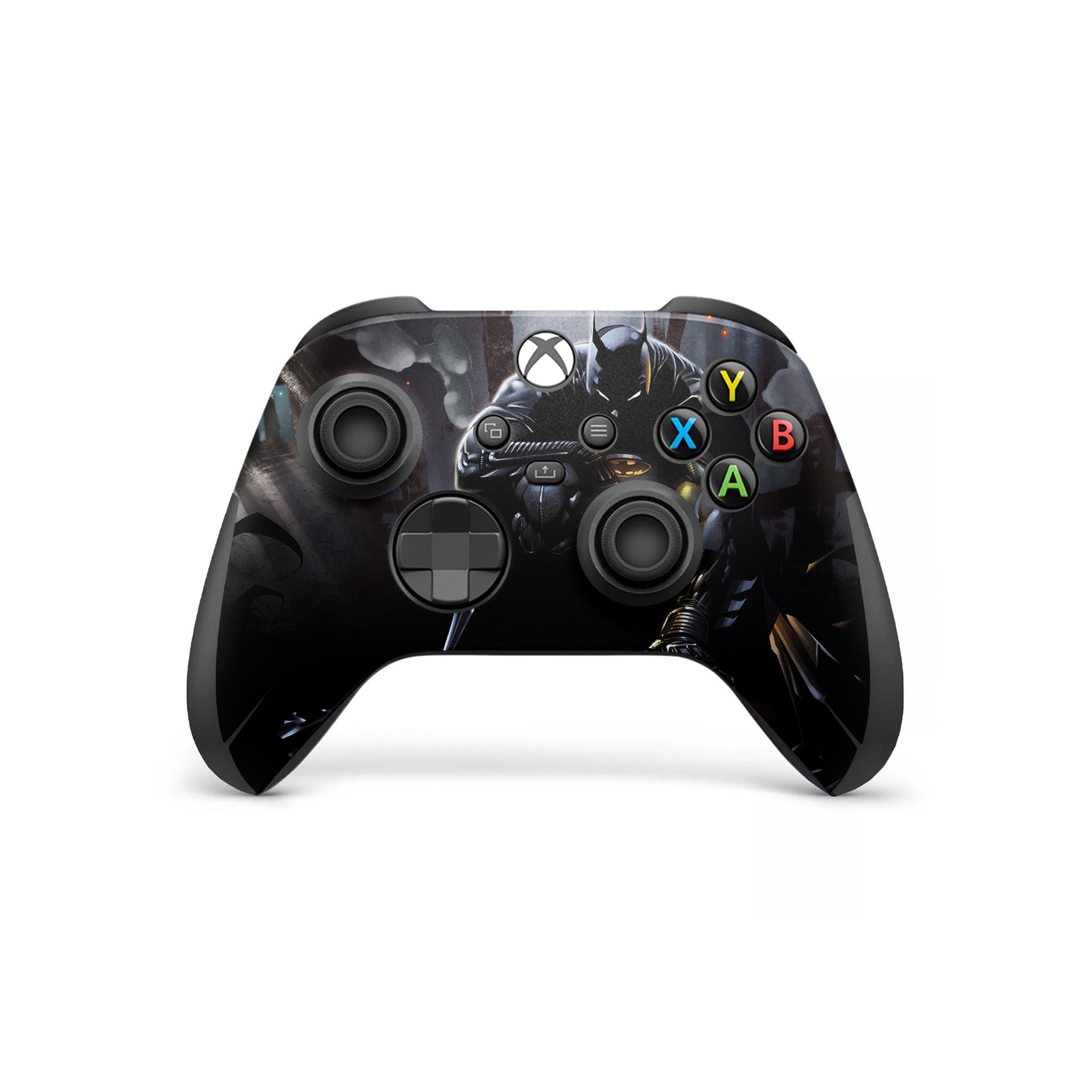A video game skin featuring a DC Comics Batman design for the Xbox Wireless Controller.