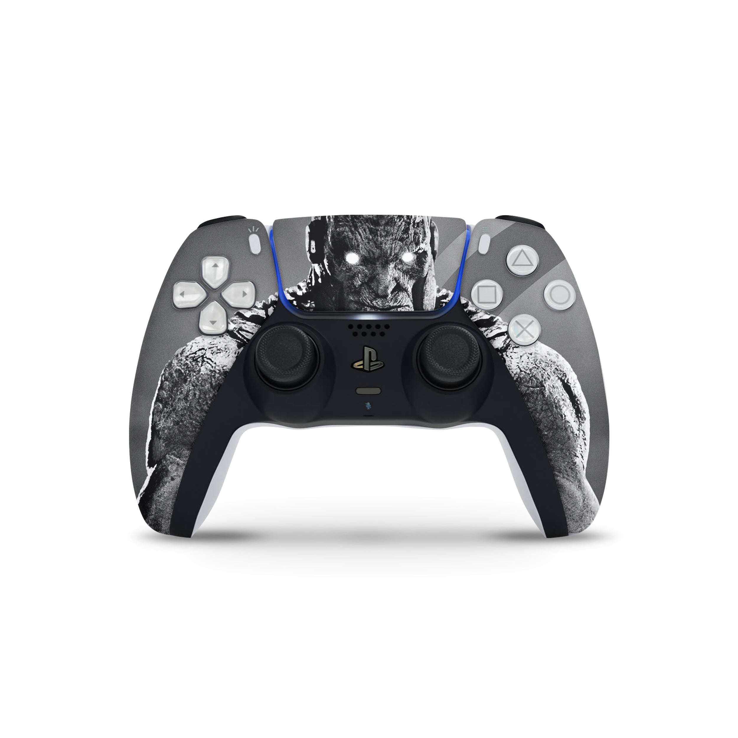 A video game skin featuring a DC Comics Darkseid design for the PS5 DualSense Controller.