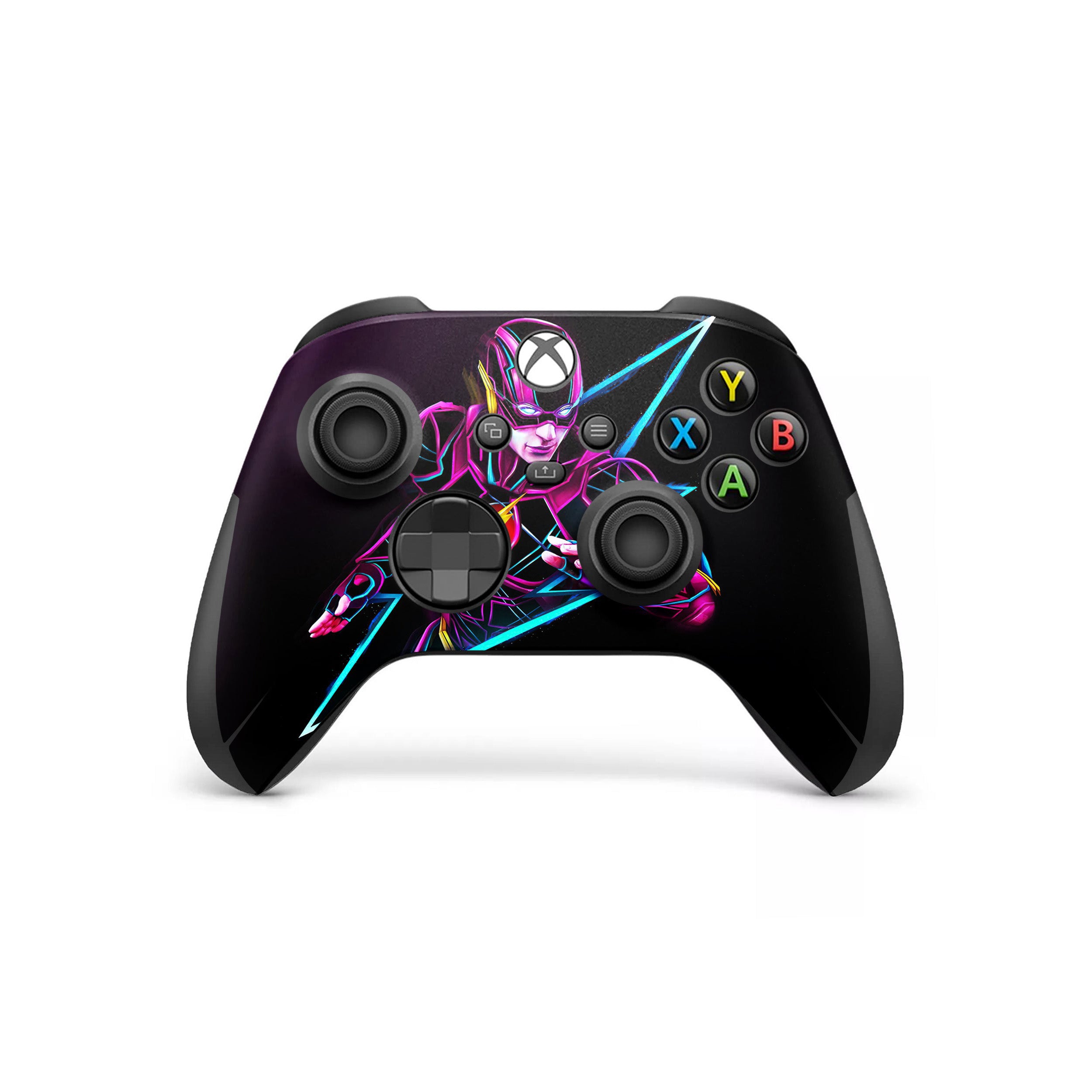 A video game skin featuring a DC Comics Flash design for the Xbox Wireless Controller.