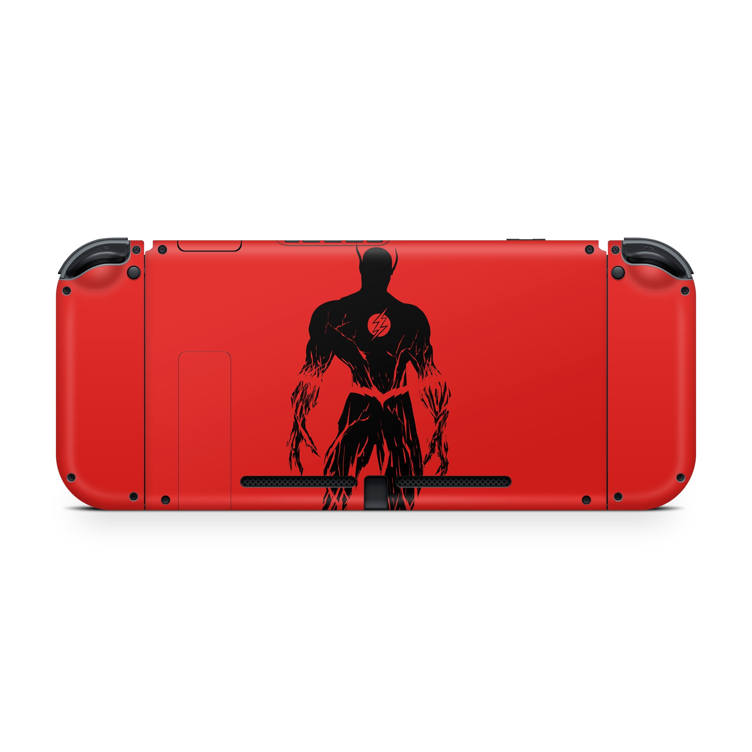 A video game skin featuring a DC Comics Flash design for the Nintendo Switch.