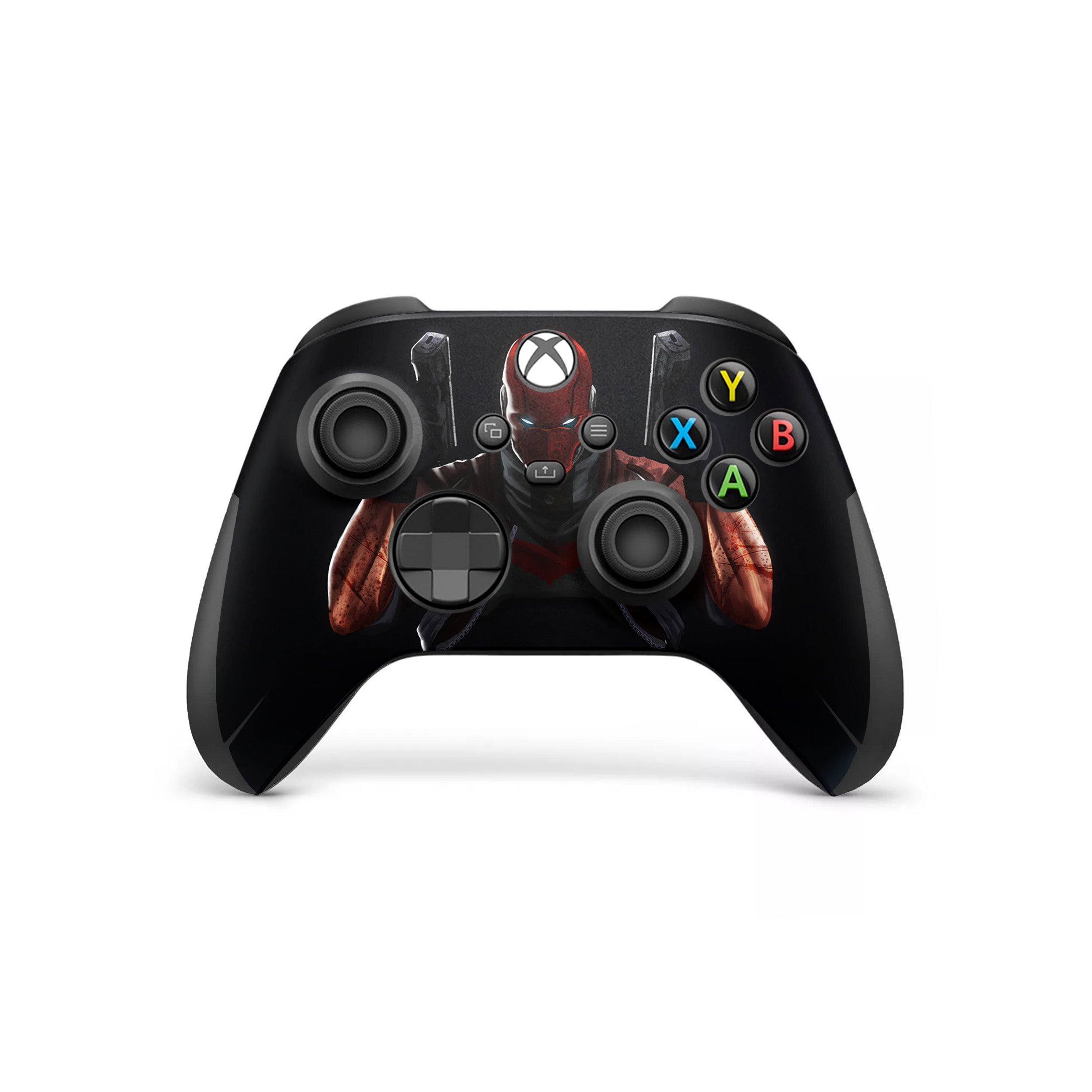 A video game skin featuring a DC Comics Red Hood design for the Xbox Wireless Controller.